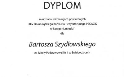 Konkurs recytatorski Pegazik